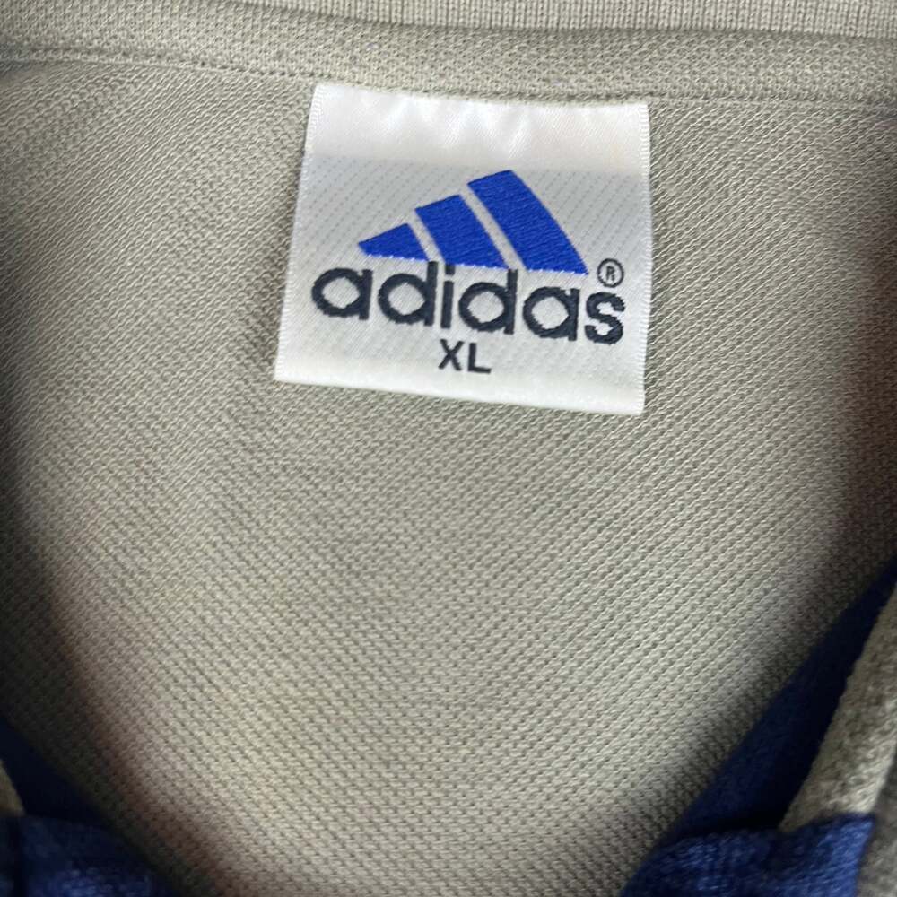 ADIDAS CLIMACOOL PALM AIRE MEN'S GOLF POLO SHIRT GRAY BLUE PIN XL USED POLYESTER - Picture 3 of 10
